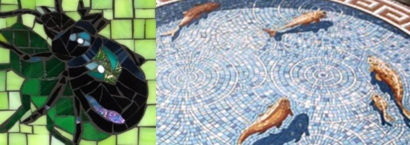 What is the purpose of a shadow and how does it enhance a mosaic tile?